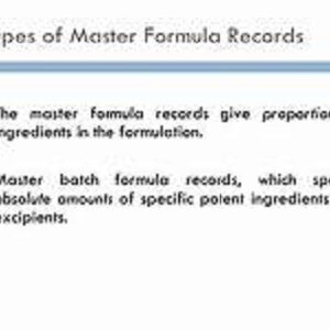 WHAT IS MASTER FORMULA CARD